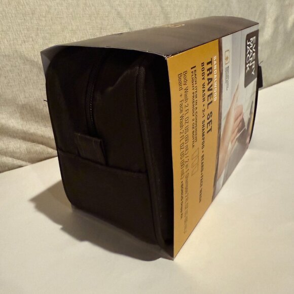 Every Man Jack Sandalwood Travel Set Body Beard Wash Shampoo Dopp Bag NEW - Picture 5 of 6